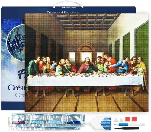 Miniatura 14 de Figured'Art Kit de arte de pintura de diamantes para adultos de 16 x 20 pulgadas con marco, taladro cuadrado completo 5D, el árbol de la mujer