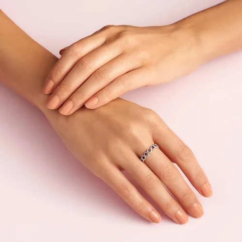 Miniatura 5 de PANDORA Joyería - Anillo de banda infinita simple - Regalo para ella - Plata de ley, Metal