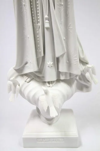 Miniatura 6 de Vittoria Collection 28 pulgadas Nuestra Señora de Fátima con corona de metal joya Virgen María estatua italiana escultura hecha en Italia