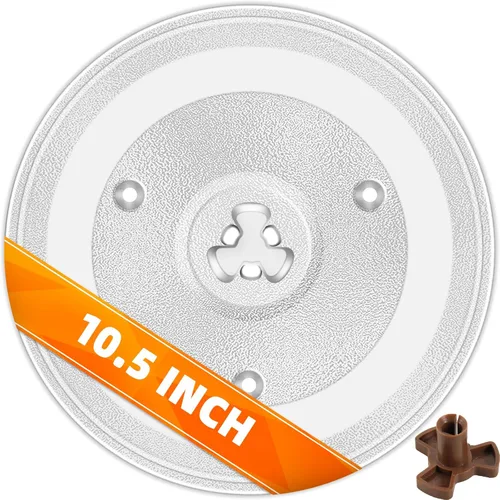 Miniatura 8 de Reemplazo de platos giratorios de microondas de 10 pulgadas, placa de vidrio para microondas compatible con Whirlpool, la pieza de repuesto exacta