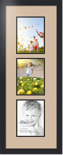 Miniatura 115 de ArtToFrames Marco de fotos tipo collage con estera doble con 3 aberturas de 5x7 y marco negro satinado Uva