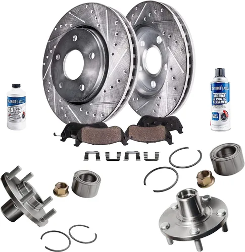 Miniatura 64 de Detroit Axle - 4 rotores de freno para Chevrolet Cruze 2014 2015 [modelos de motores de gas] Rotores de freno de disco perforados y ranurados