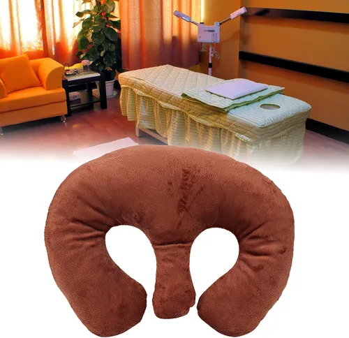 Miniatura 5 de Dioche Almohada de apoyo para senos de salón de belleza, cojín de masaje para mesas de masaje para aliviar la tensión del tratamiento (café oscuro)