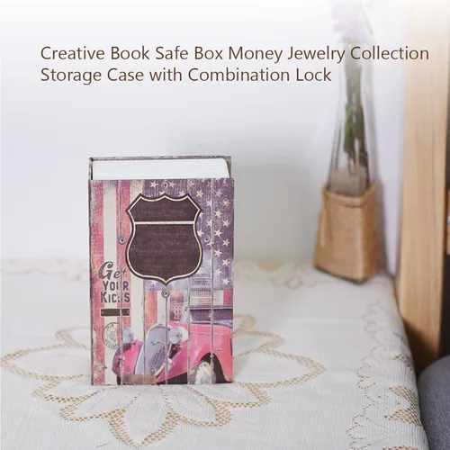 Miniatura 4 de Sonew Caja de libro secreta - Caja de efectivo oculta con bloqueo de contraseña, caja portátil para almacenar dinero, joyas, libro y pasaporte. ()