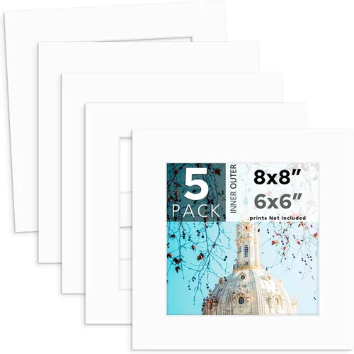 Miniatura 42 de MBC MAT BOARD CENTER, Paquete de 5 paspartús negros de 4x6 para fotos de 3x5, corte biselado, libre de ácido, grosor de 4 capas