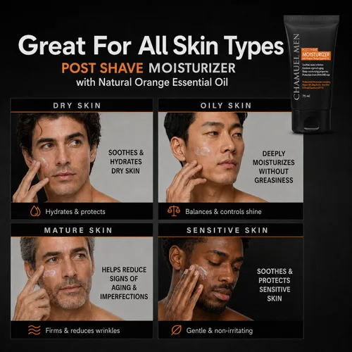 Miniatura 5 de Hidratante facial para hombre, antienvejecimiento, para después del afeitado, crema facial y loción para después del afeitado con argán, karité