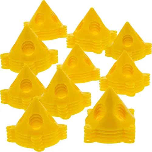 U.S. Art Supply Elevadores de lona de cono amarillo y puertas de gabinete, soportes de lona acrílica y epoxi para verter pintura (paquete de 50),