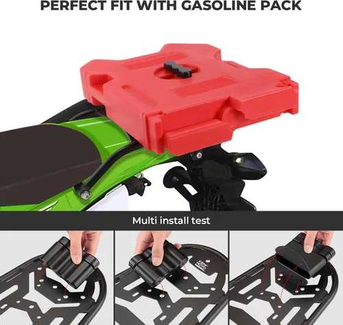 Miniatura 4 de KEMIMOTO Estante trasero compatible con KLX300 KLX300SM KLX250S Rack de almacenamiento de equipaje trasero para carga Enduro KLX300 2009-2025