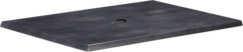 Miniatura 20 de Holland Bar Stool Mesa EnduroTop de acero negro de 30 pulgadas de diámetro, interior/exterior para todas las estaciones con agujero para sombrilla