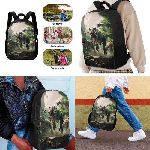 Miniatura 69 de HUGS IDEA Juego de 3 bolsas escolares con aislamiento térmico para el almuerzo, estuche para lápices