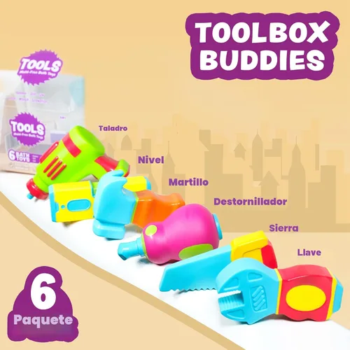 Miniatura 3 de Tub Works® Tools™ - Juguetes de baño sin moho, paquete de 6 Diseño de juguetes de baño sellados y sin agujeros que mantiene la humedad fuera