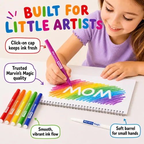 Miniatura 4 de Marvin's Magic - 30 increíbles bolígrafos mágicos - Arte de bolígrafo que cambia de color - Crea letras 3D, escribe mensajes secretos - Suministros