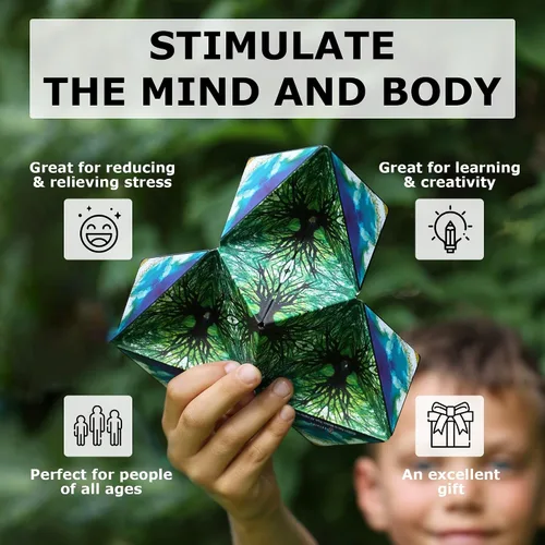 Miniatura 3 de Shashibo - Cubo que cambia de forma, juego para aliviar la ansiedad con 36 imanes de tierras raras, premiado y patentado, extraordinario cubo mágico