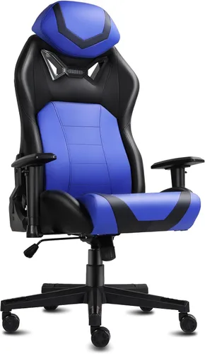 Miniatura 19 de Modern-Depo Sillas ergonómicas para juegos para adultos con espuma viscoelástica de alta densidad Silla de oficina cómoda giratoria, silla