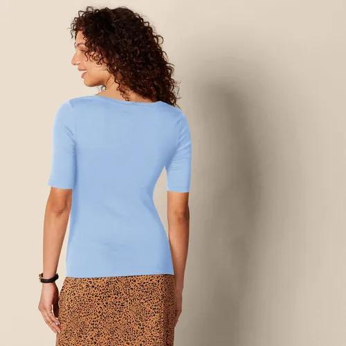 Miniatura 3 de Amazon Essentials - Camiseta de manga corta y cuello cuadrado para mujer