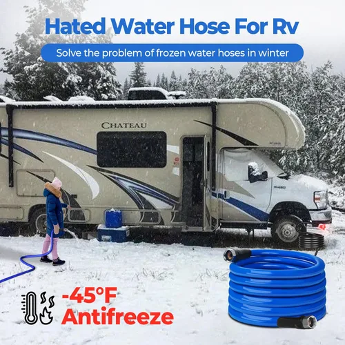 Miniatura 5 de Manguera de agua calentada de 15 pies (15 a 100 pies) para caravana, manguera de agua térmica mejorada 4.0 anticongelante a -45 ℉, mangueras