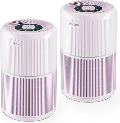 Miniatura 9 de Paquete de 2 purificadores de aire para el hogar y dormitorio con filtro True HEPA H13 para humo, tabaco, polvo, olores, polen, caspa de mascotas