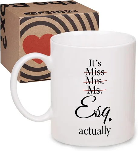 Miniatura 2 de Shqiueos Taza de 11 onzas, regalos de abogados para mujeres, regalos para examen de abogados, regalo de oficina para abogadas, JD, futura abogada