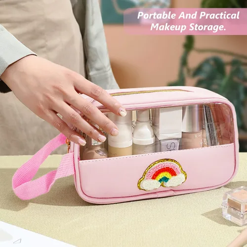 Miniatura 4 de Neceser con parche de chenilla, Cosas rosadas, Preppy