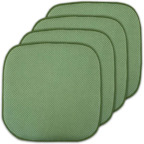 Miniatura 61 de Sweet Home Collection Cojines de espuma viscoelástica para silla, antideslizantes, diseño de panal de abeja, 16 x 16 pulgadas, paquete de 2