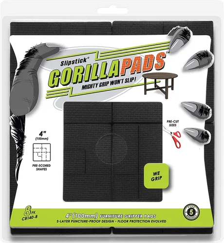 Miniatura 9 de GorillaPads CB144-16 - Almohadillas antideslizantes para muebles (16 empuñaduras), protectores de suelo redondos de 2 pulgadas para debajo