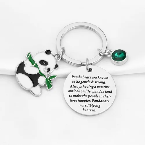 Miniatura 6 de Lindo llavero de panda animal oso panda amante joyería regalo oso panda oso oso panda son conocidos por ser suaves y fuertes