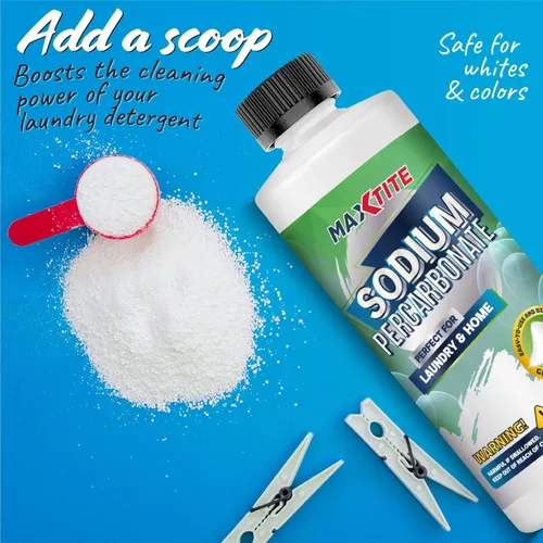 Miniatura 2 de MAXTITE Percarbonato de sodio (4 libras en total, 2 paquetes de botellas de 2 libras), 100% puro, peróxido de hidrógeno sólido, blanqueador