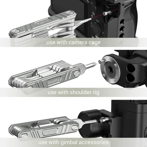 Miniatura 5 de SMALLRIG Herramienta plegable universal multiherramienta para videógrafos, juego de herramientas con nueve herramientas funcionales incluidas