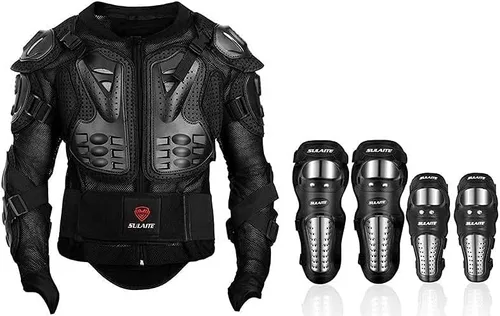 Gute Chaquetas de armadura de motocicleta – MTB Racing Dirt Bike Equipo de protección para hombres, protector de pecho de columna vertebral con
