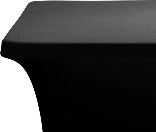 Miniatura 5 de LZY Fundas de mesa de elastano de 6 pies, manteles elásticos/ajustables para mesa plegable de 6 pies, manteles rectangulares de elastano para bodas
