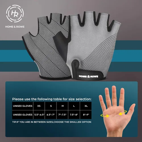 Miniatura 3 de Guantes de remo sin dedos. Guantes de fitness perfectos para máquina de remo, bicicleta estática, levantamiento de pesas, ciclismo, entrenamiento
