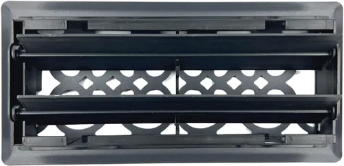 Miniatura 6 de Registro victoriano de piso de 4 x 10 pulgadas en acabado gris granito - Cubiertas de ventilación para piso del hogar - Cubiertas decorativas