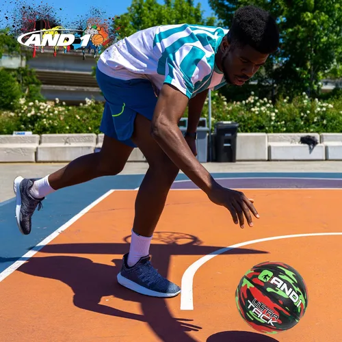 Miniatura 7 de AND1 Ultra Grip Advanced Balón de Baloncesto de Goma Premium (Desinflado con Bomba Incluida): Tamaño Oficial Reglamentario 7 (29.5") Streetball