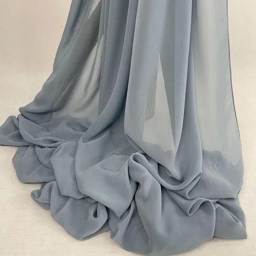 Miniatura 8 de Cortinas de fondo de gasa transparente de 10 x 10 pies, cortinas de tela de gasa para bodas, cortina larga transparente para sala de estar, Azul