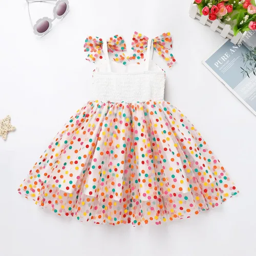 Miniatura 117 de IMEKIS Vestido de princesa de cumpleaños para niña pequeña, confeti brillante, bohemio, arco iris, pastel, sesión de fotos, traje para 1-6T