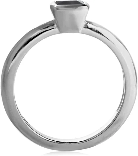 Miniatura 3 de Silvershake Cushion Cut Birthstone Gemstones 925 Sterling Silver Stackable Solitaire Ring