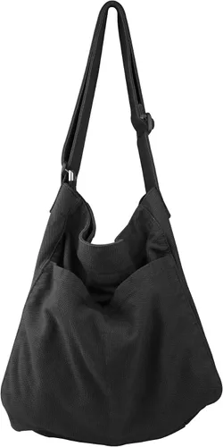 Bolso bandolera de lona para mujeres y hombres, con múltiples bolsillos, casual, bolso de mensajero, viajes, trabajo