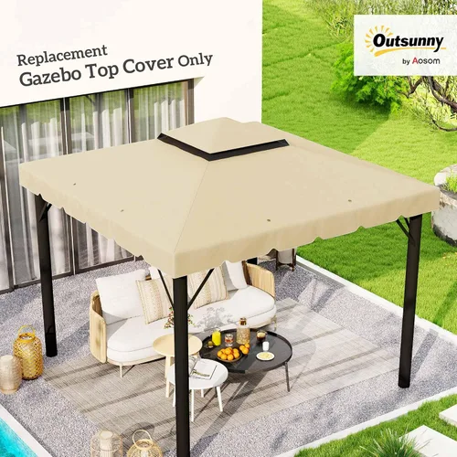 Miniatura 2 de Outsunny - Reemplazo de toldo para gazebo de 10 x 10 pies, cubierta superior con techo doble ventilado para marco Outsunny de 9.7 x 9.7 pies