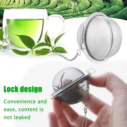 Miniatura 5 de Tea Steeper, 2 unidades de infusor de té de malla, filtro de té de alta calidad, difusor de intervalo de té con gancho de cadena extendido