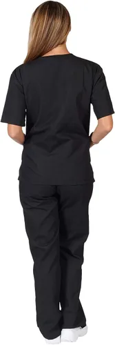 Miniatura 5 de Natural Uniforms Conjunto de ropa quirúrgica para mujer, camisetas y pantalones médicos, paquete de 2
