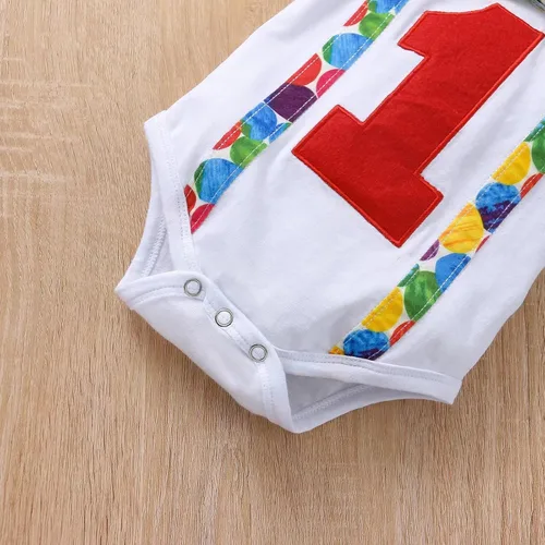 Miniatura 5 de Ropa divertida para el primer cumpleaños para bebé, ropa para bebé, corbatín, diseño de dinosaurio, conjunto de pantalones con tirantes