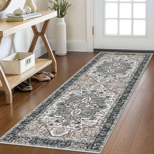 Miniatura 66 de KOZYFLY Alfombra Pequeña de Área 2x3 Pies Alfombras para Entrada Lavable Boho Alfombra de Entrada Antideslizante Tapete de Puerta Interior Entrada