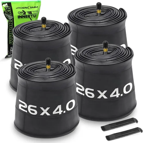 Miniatura 12 de 1/2/4 Pack 20x4 26x4.0 Fat Bike Tube with AV 32mm Schrader Valve, Premium Butyl Rubber Fat Tire Bike Tubes with Tire Levers, 20, 26x3.5-4.5 Bike