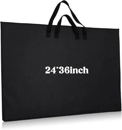 Miniatura 11 de Abbylike 1 bolsa de 48 x 36 pulgadas para portafolio de arte, funda de transporte de nailon impermeable grande con correa para el hombro, para Negro