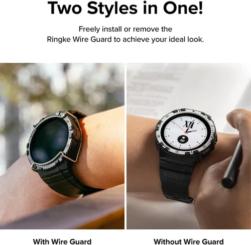 Miniatura 5 de Ringke Fusion-X Guard [correa + funda] compatible con Samsung Galaxy Watch 5/4 de 1.732 in con correa, resistente a los golpes, funda resistente a