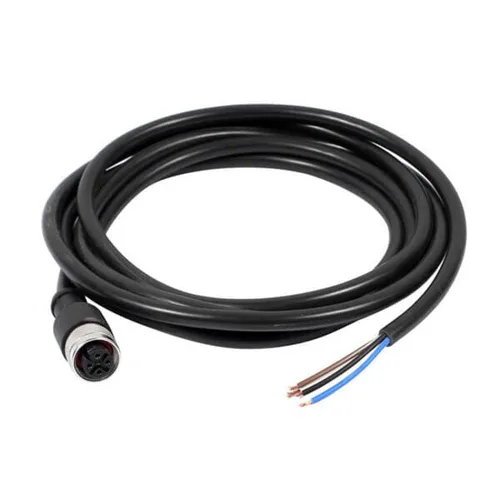 Miniatura 23 de Elecbee Cable M12 A-Code Conector recto de cabeza hembra individual Cable eléctrico de enchufe de aviación (cable de 12 pines 1M/3.3 pies)