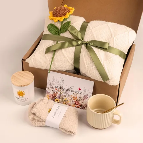 Miniatura 3 de Anforsun Cestas de regalo únicas para mujeres con diseño de girasol, diseño de girasol, diseño de girasol, ideal para regalar a tu mejor amiga