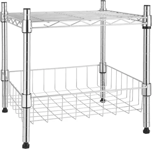 Miniatura 13 de Simple Deluxe Estantes de almacenamiento resistentes de 3 niveles, capacidad de 750 libras, 24.02 pulgadas de profundidad x 13.78 pulgadas de ancho