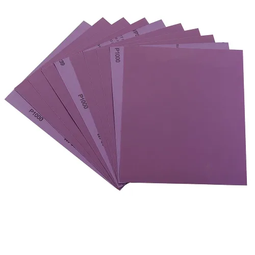Miniatura 17 de Papel de lija de 120 granos, hojas de lija en seco o húmedo de 9 x 11 pulgadas, papel de lija abrasivo avanzado de alúmina blanca fundida