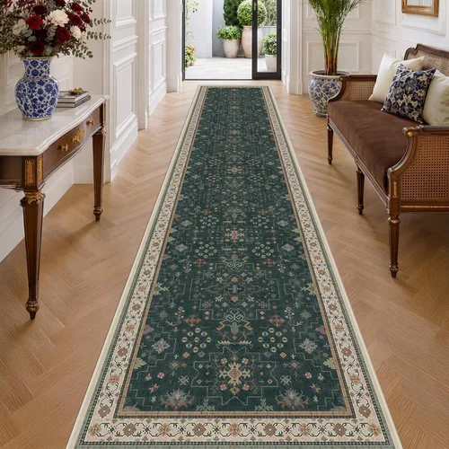 Miniatura 13 de Alfombra Boho Negra para Sala de Estar - Alfombra de Área Lavable de 10x14 Pies, Alfombras de Comedor para Debajo de la Mesa, Alfombra Suave de Pelo